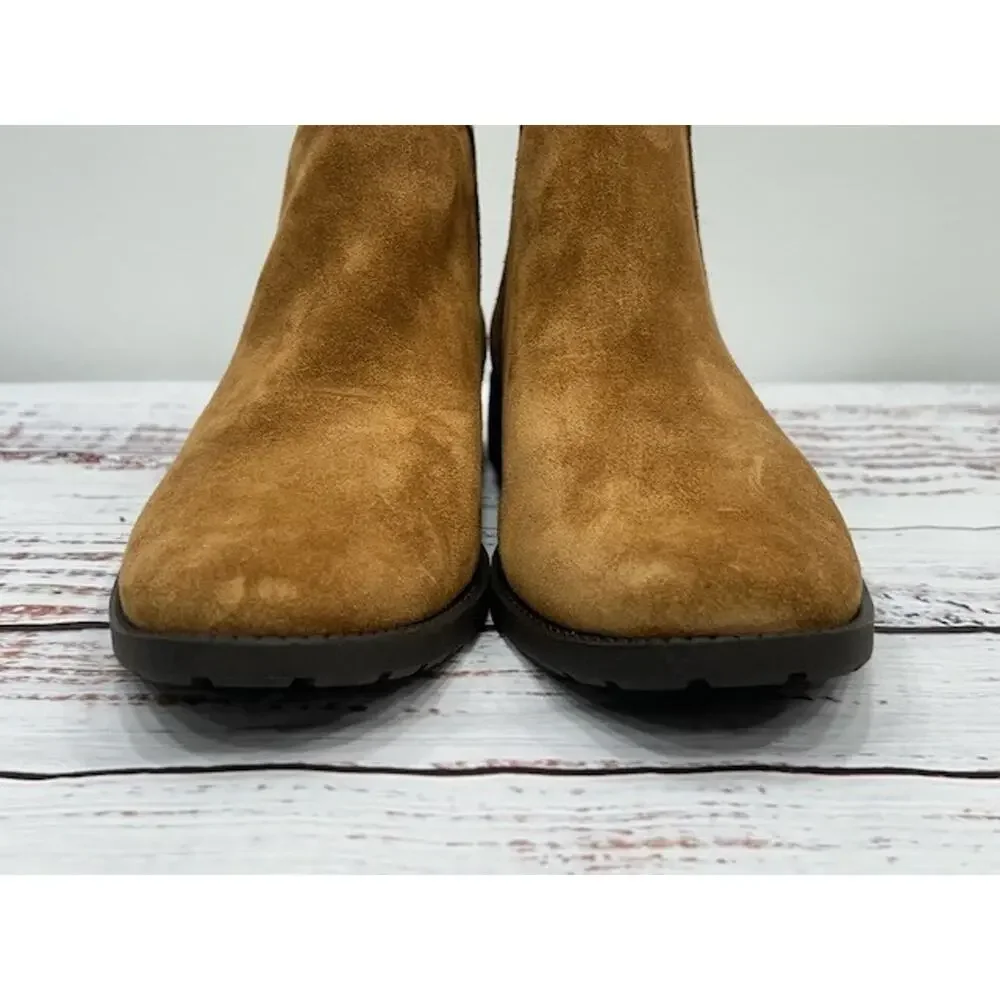 UGG Womens Mcclaire Ankle Boots‎ Round Toe Elastic Gore Suede Brown Size 8